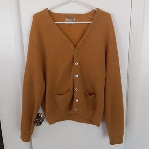 Arrow Mr Golf Mens Cardigan Sweater Brown Pockets